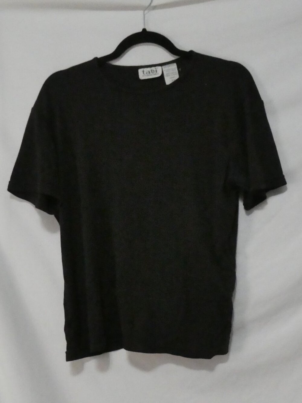 TABI INTERNATIONAL Black Knit Top Minimalist Capsule Wardrobe Vintage - medium